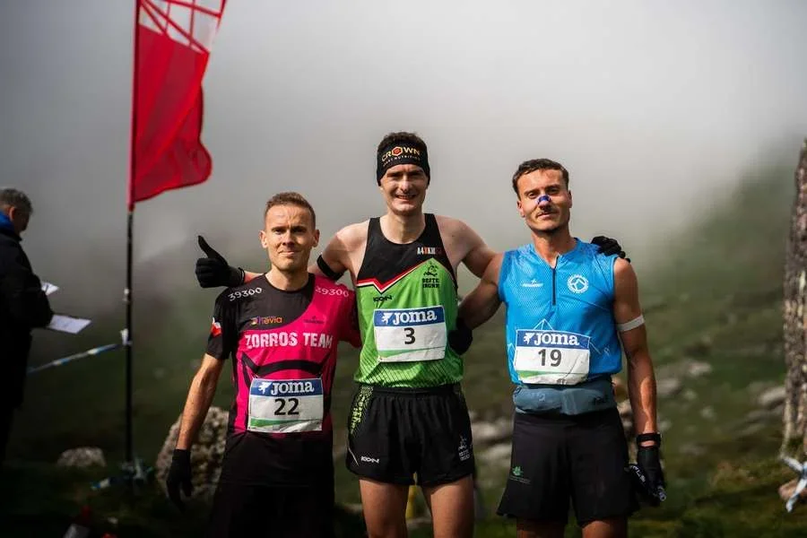 El podio masculino del campeonato de España de Subida Vertical